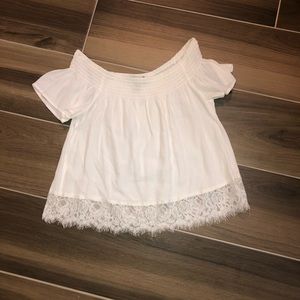 Off the shoulder white Forever 21 top